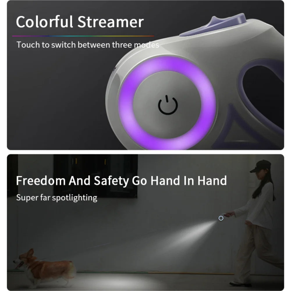 Fetch the Fun.3 And 5 Meters Dog Leash with Light