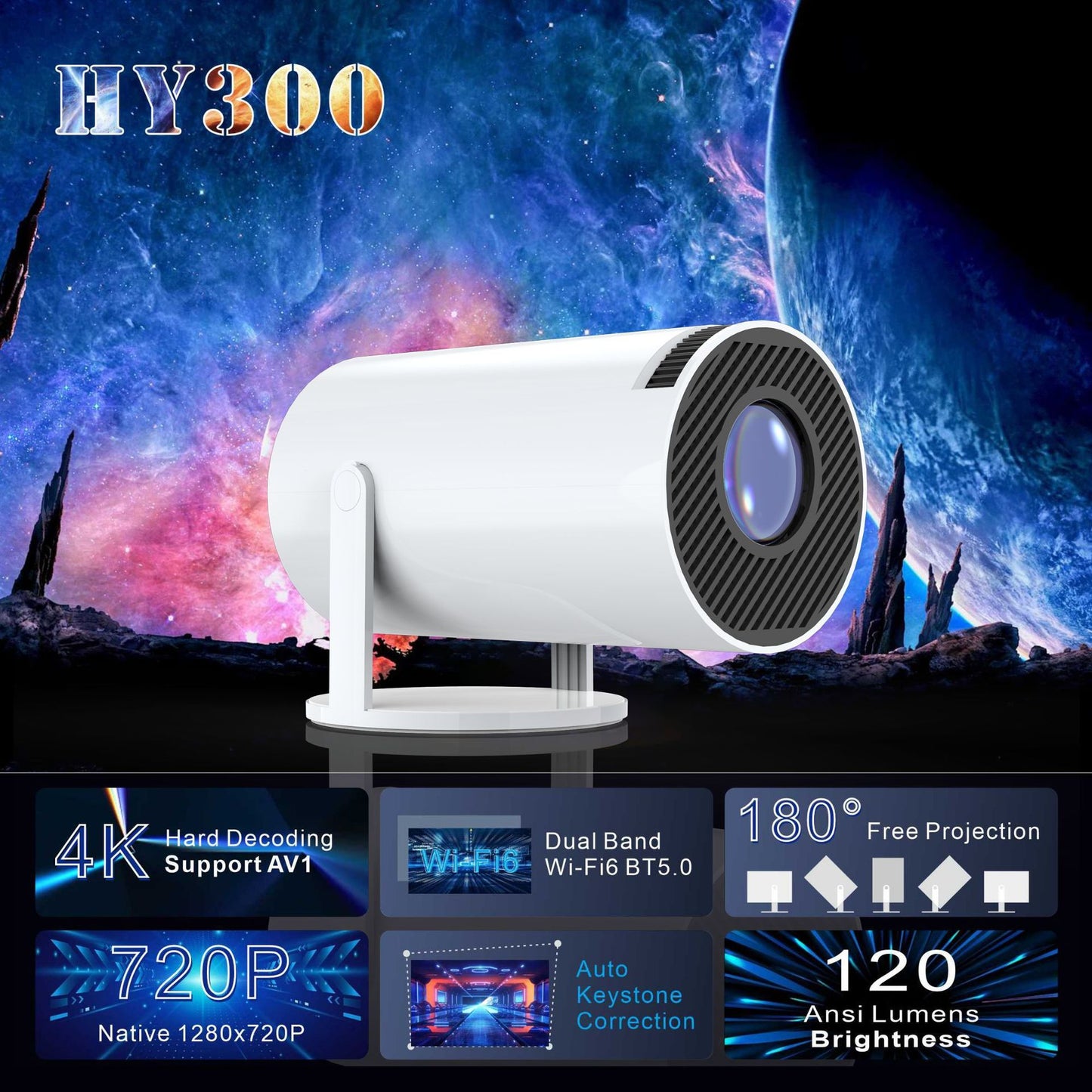 Wireless Freedom, Big Screen Experience, Ultra High Definition 4K Projector